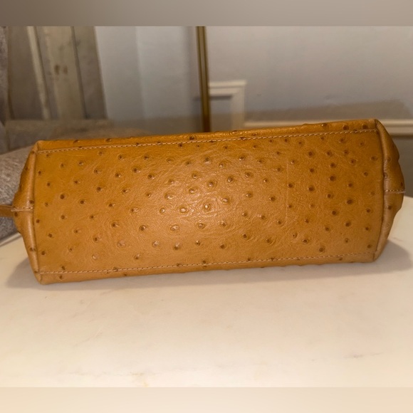 Furla Vintage Ostrich Embossed Leather Two Way Bag (EUC) and Dustbag - Picture 13 of 16